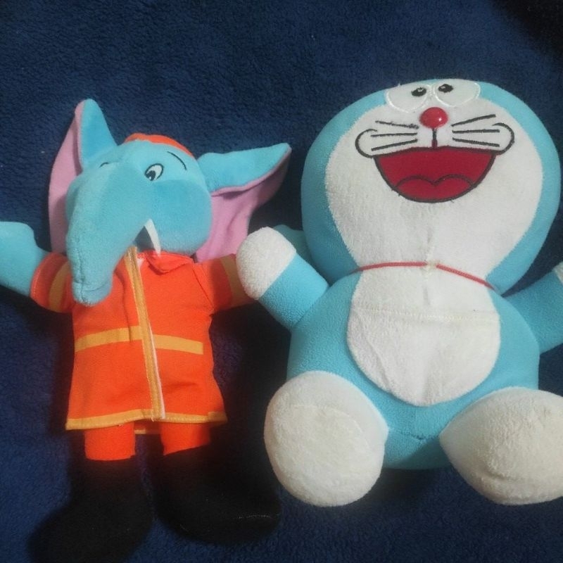 preloved boneka lucu / preloved boneka doraemon / preloved boneka bayi / pelindung kepala bayi / pen
