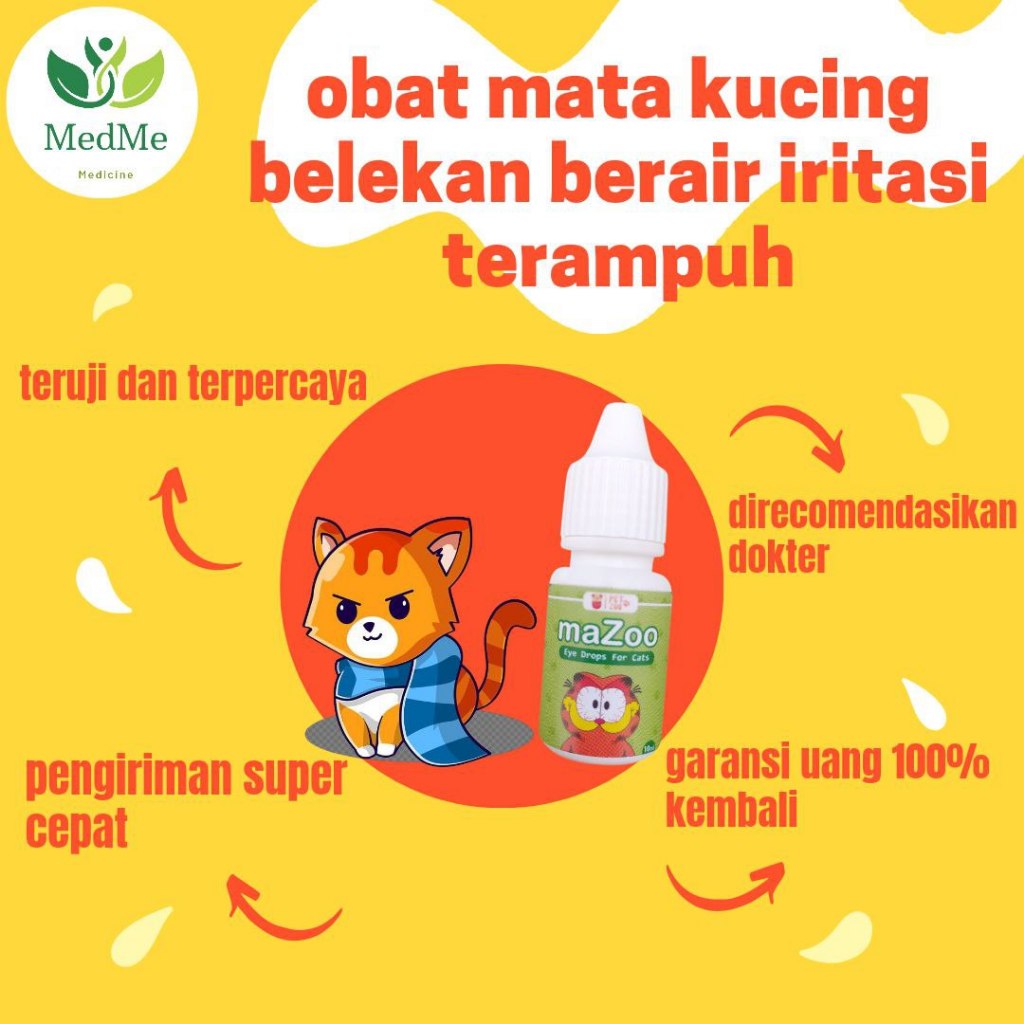 MAZOO Obat Tetes Mata Kucing Trixin Obat Mata Kucing Stop Eyes Belekan Berair Kitten Merah Bengkak