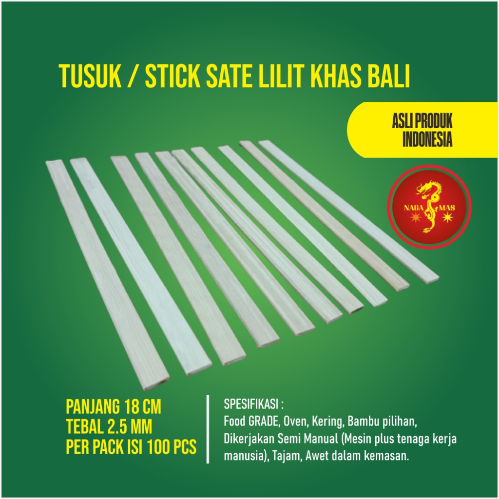 Tusuk Stick Sate Lilit Bali Bambu