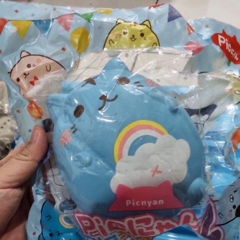 PicNyan Pic Squishy Jumbo biru Picnic Harajuku