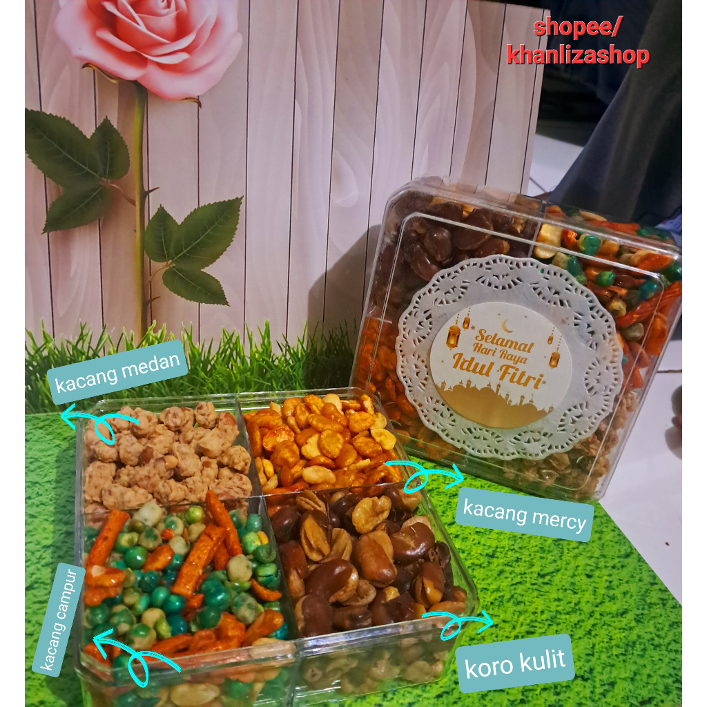 

PAKET HAMPERS LEBARAN = Kacang kacangan 4 IN 1 PREMIUM