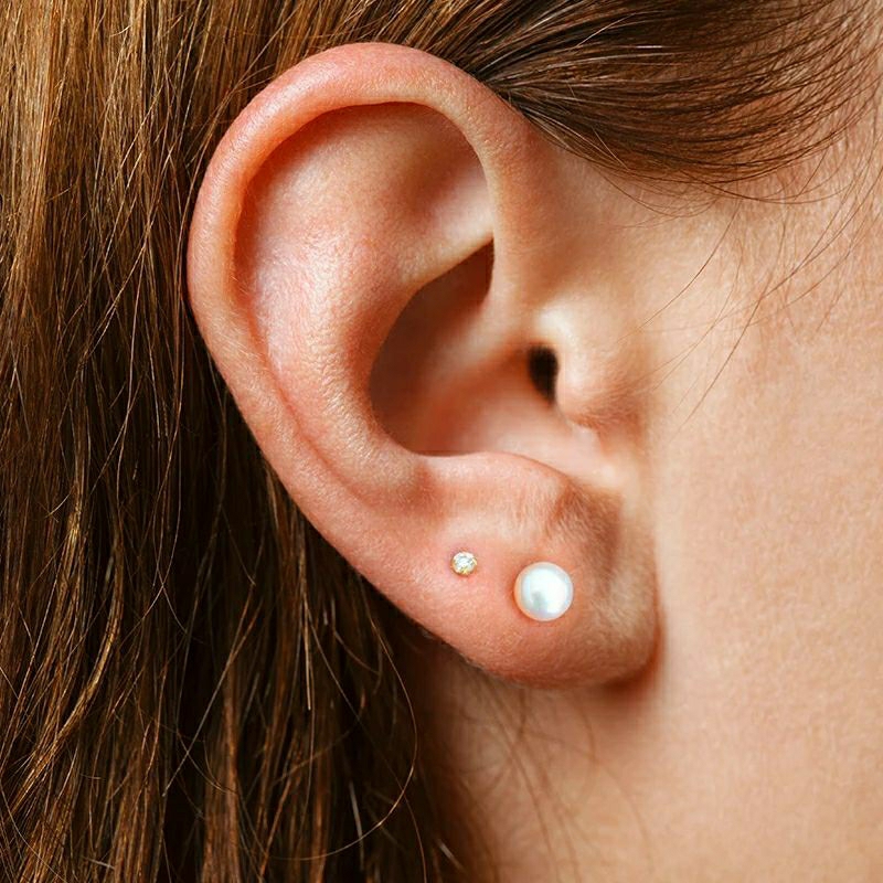 anting mutiara air tawar 3mm|antingtusuk|anting cantik