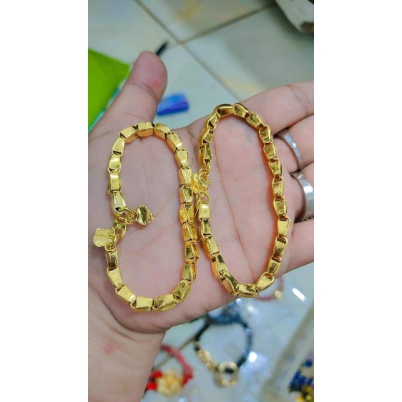 gelang padi 4 suku replika emas