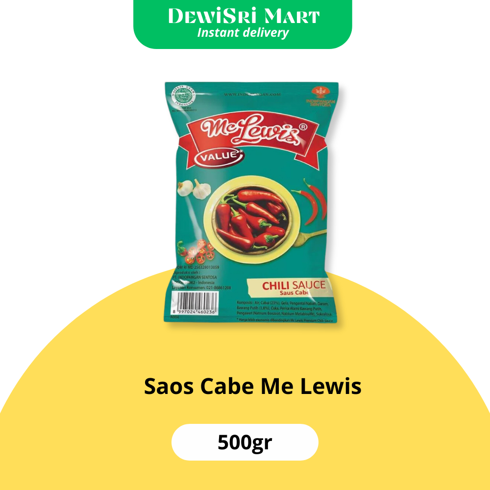 

Saos Cabe / Chilli Sauce Me Lewis 500gr - Dewi Sri Mart