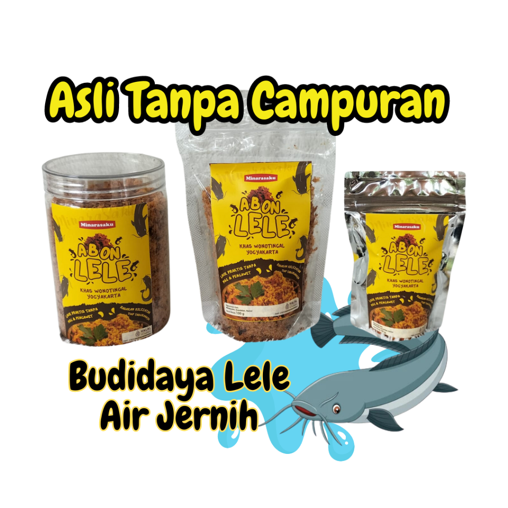 

Minarasaku Abon Ikan Lele Original Asli Tanpa Campuran khas Jogja Non MSG Tanpa Pengawet 50 -100-300 gram