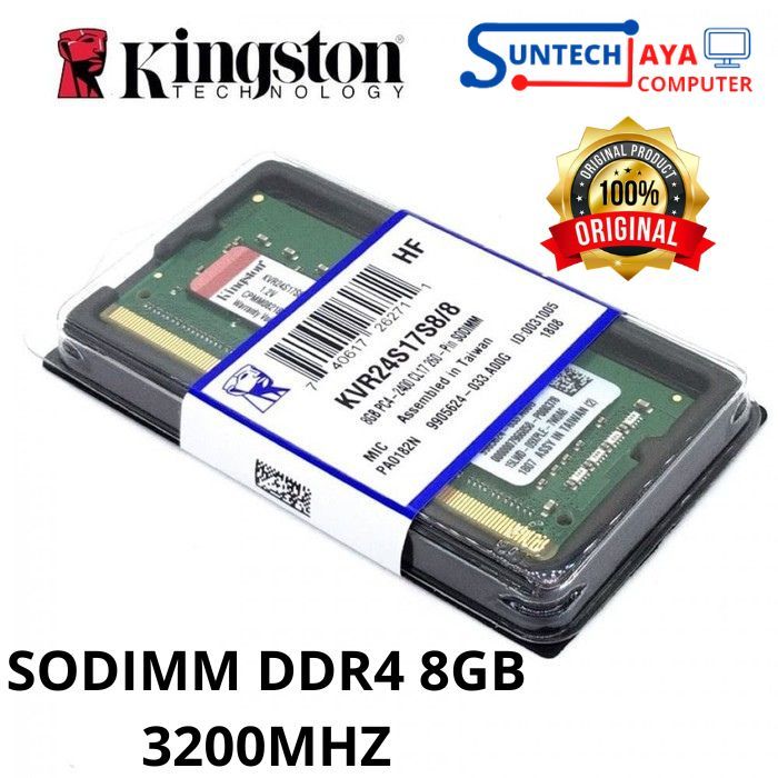 RAM DDR4 8GB 3200 MHz Sodimm ORI KINGSTON/ MEMORY RAM LEPTOP DDR4 8GB
