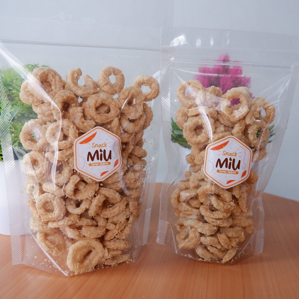 

Snack Miu - Cincin Udang / Lanting Udang Gurih Renyah Pouch Besar / Kecil