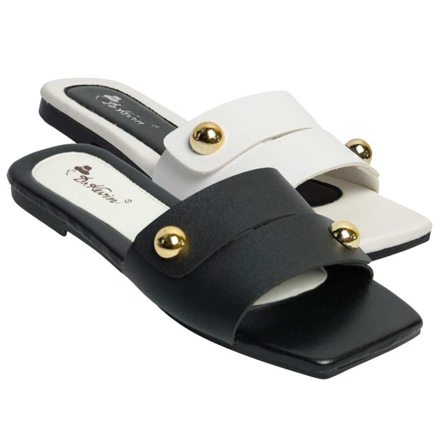 Dr. Kevin Sandal Treples Selop Wanita Hak Rata Flat Sandal 571-091