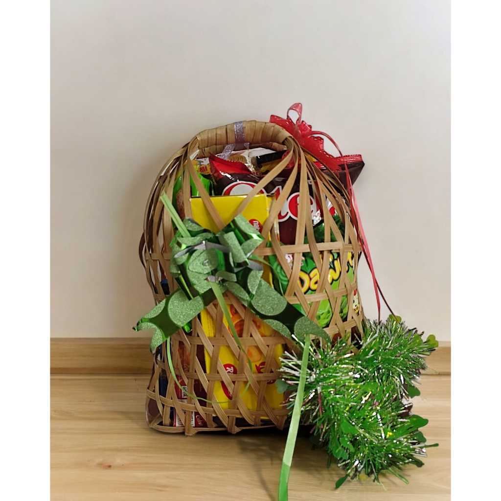 

Parcel Bamboo plus isi/Hempers/Makanan/Parcel Lebaran idul fitri super murah/parcel bambu
