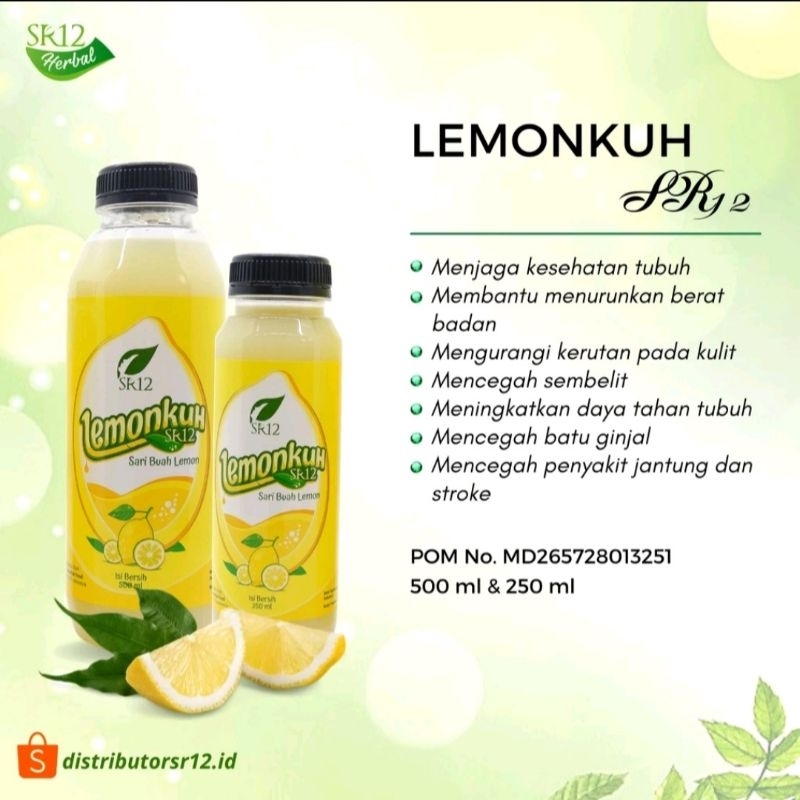 

Lemonkuh SR12 Sari Buah Lemon Asli Minuman Herbal Daya Tahan Tubuh dan Diet Alami 250 ml 500 ml