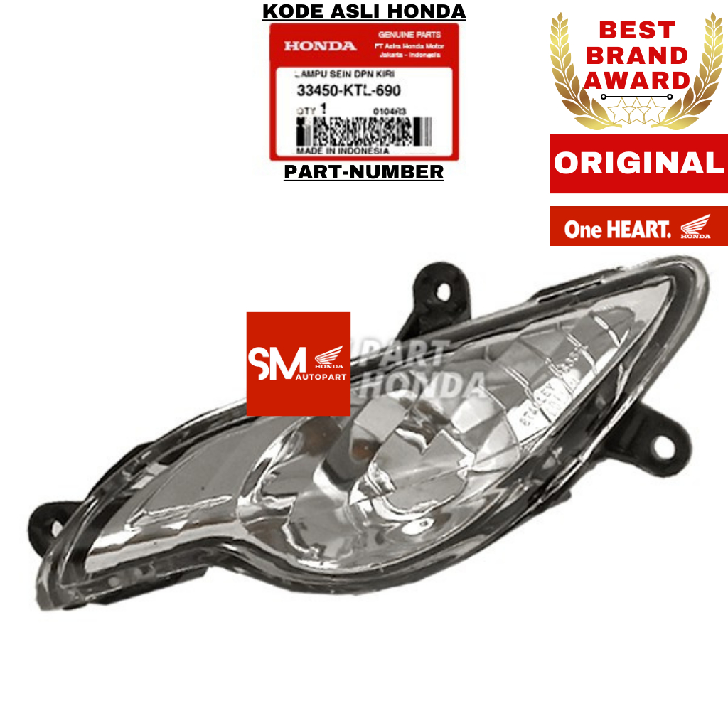 33450-KTL-690 Lampu Sein Riting Depan Kiri Supra Fit New