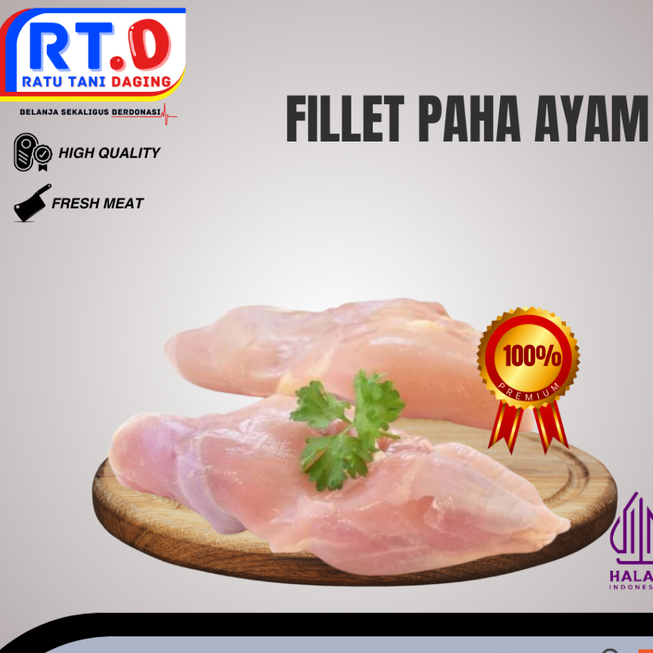 

daging fillet paha ayam / daging boneless paha ayam 1000gram/ 1kg