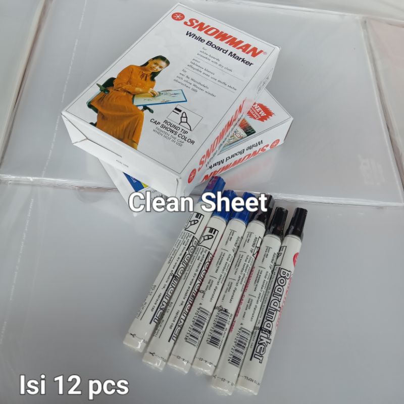 

Spidol snowman white board BG-12 hitam(Harga/1 kotak,isi 12 pcs)
