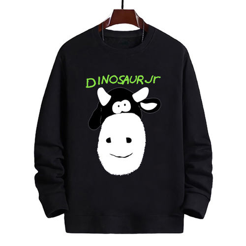 Crewneck Dinosaur Jr Sweater Bahan Cotton Fleece