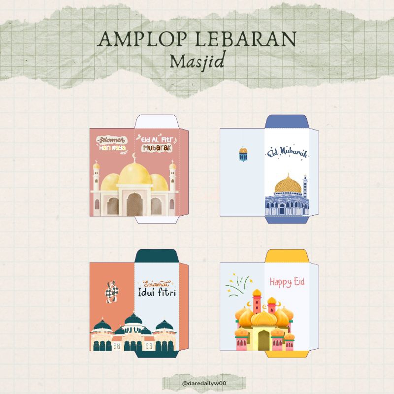 

Amplop Lebaran Murah Masjid 13pcs