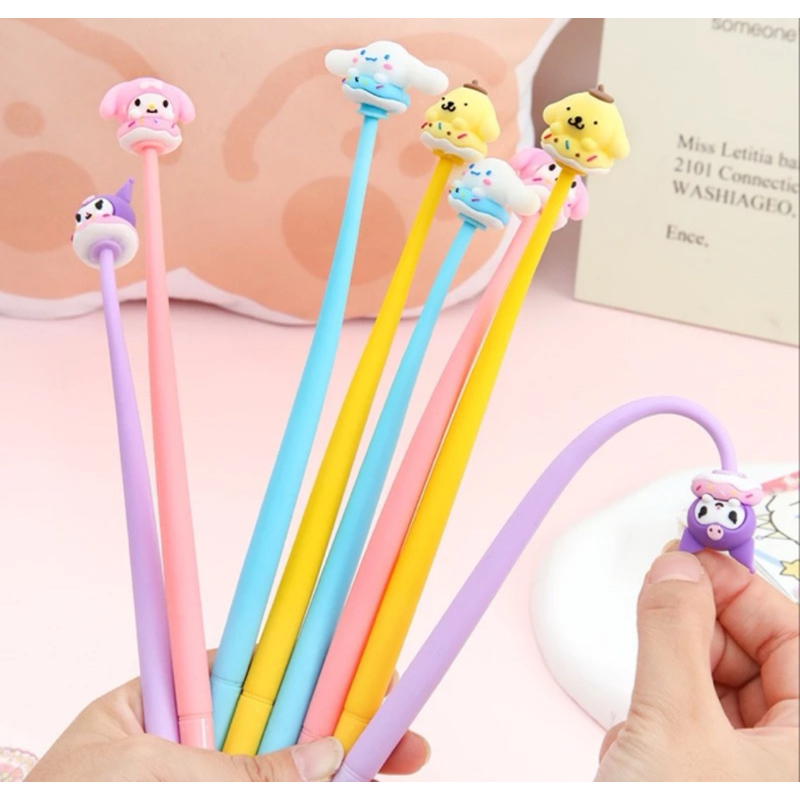 

PULPEN KARAKTER SANRIO PEN LENTUR ELASTIS CINAMORROL KUROMI