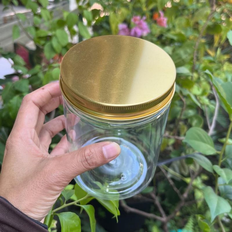 Toples Tinggi 13cm Tutup Gold Alumunium Diameter 9cm