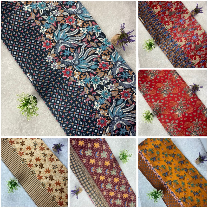 Kain Batik Sutra Premium Halus (per 0.5M) Lebar 1.15M Bisa Seragam , Gamis Bahan premium , Kain Bati