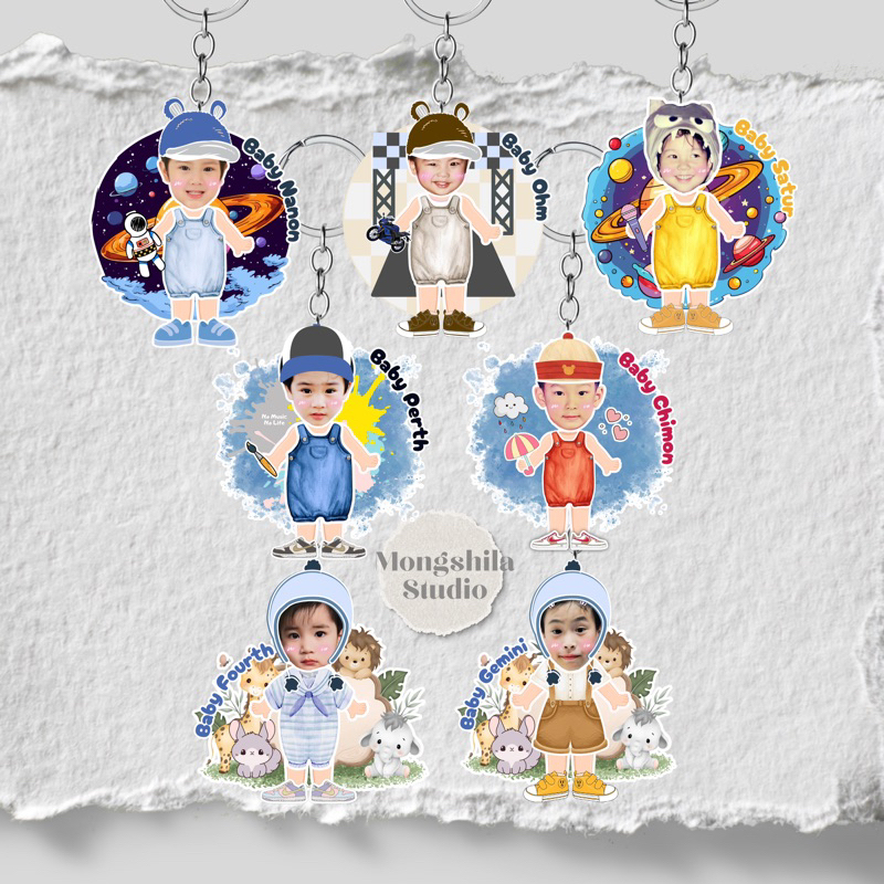 [KEYCHAIN BABY VERSION] THAI ACTOR -GMMTV -STUDIO ON SATURN (nanonkorapat,ohmpawat,perth,chimon,gemi