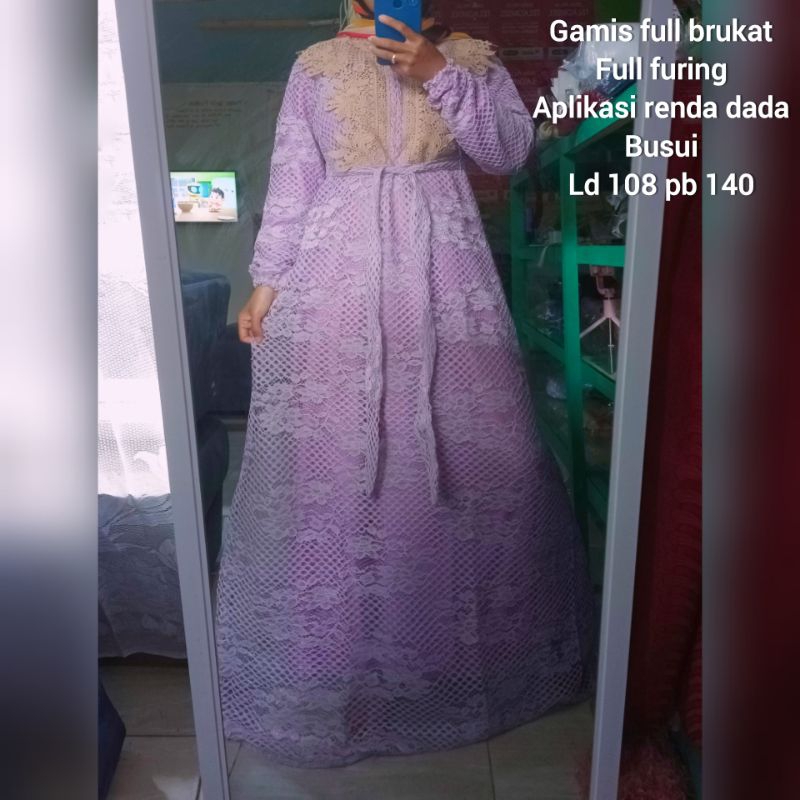 gamis brukat busui