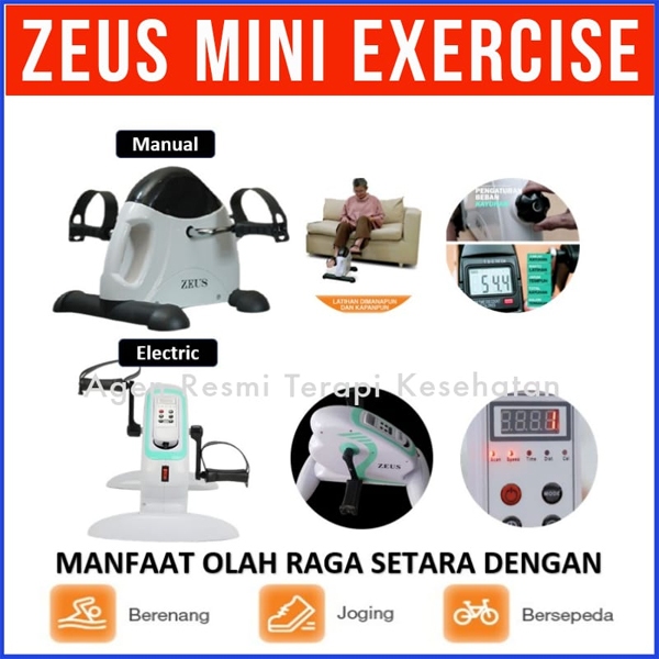 Zeus Mini Exercise - Zeus Static Bike Alat Olahraga Portable - Zeus Sport - Asli