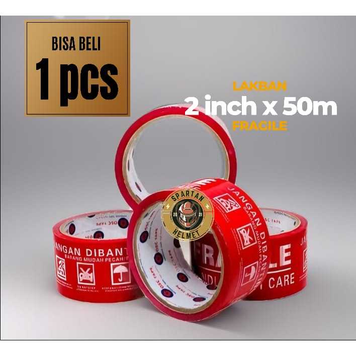 

Lakban OPP Tape / Lakban Fragile Merah 50m