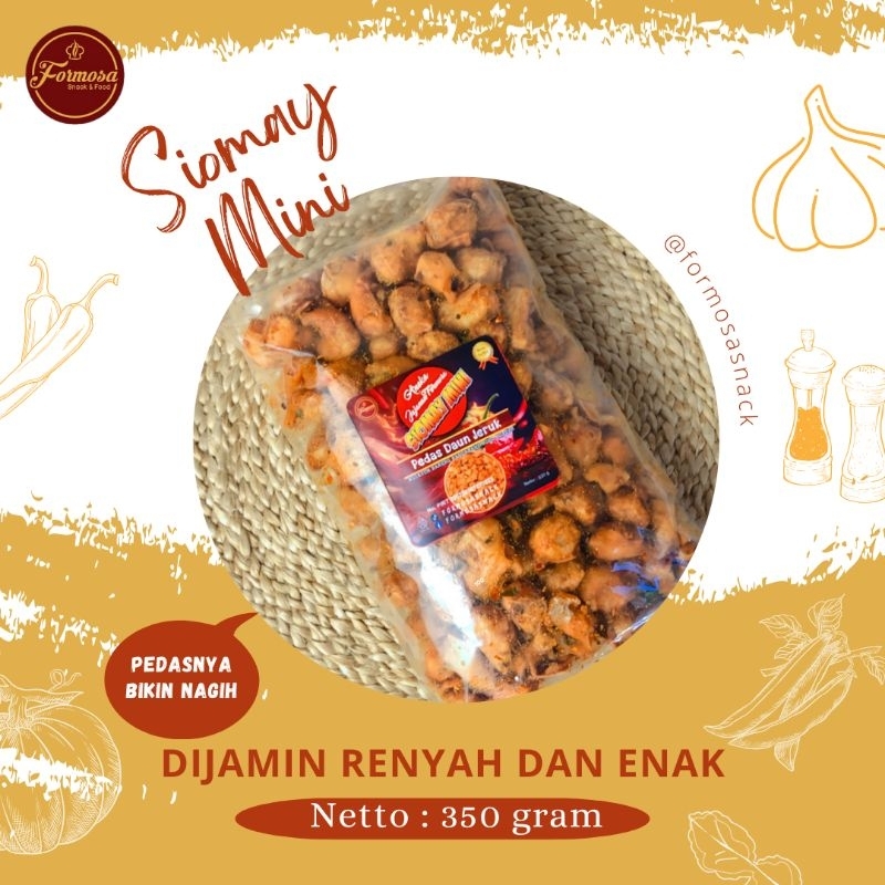 

Siomay Mini Kering Pedas Daun Jeruk Cemilan Gurih Renyah Kemasan 350 gram