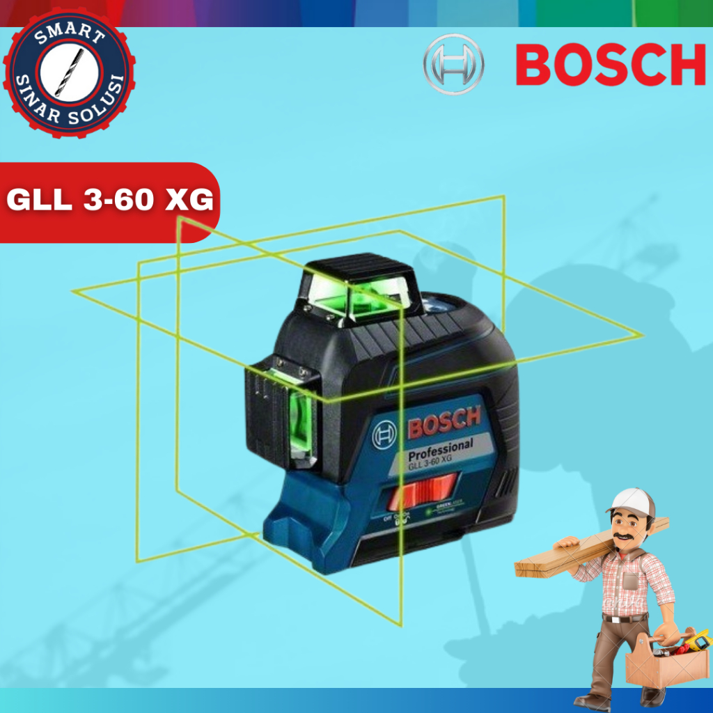 Bosch Laser Line Level / Laser Garis Waterpass 30 Meter GLL 3-60 XG