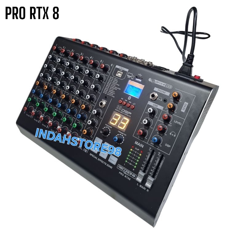 Mixer Audio Recording Tech Pro RTX 8 Mixer 8 Channel Podcast Record Original