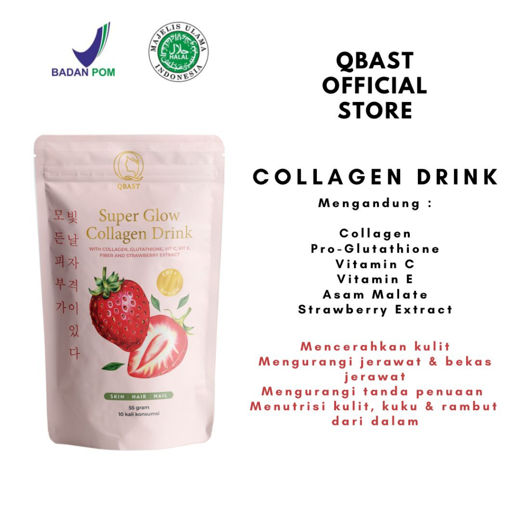 Super Glow Collagen Drink Minuman Pemutih Badan Cepat Permanen | Suplemen Pemutih Kulit | Suntik Put