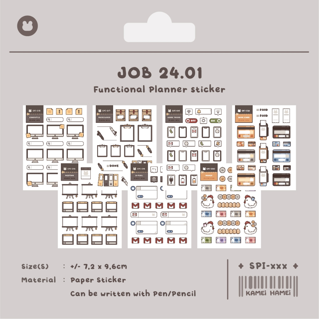 

Job 24.01 | Kamei Hamei Functional Planner Sticker