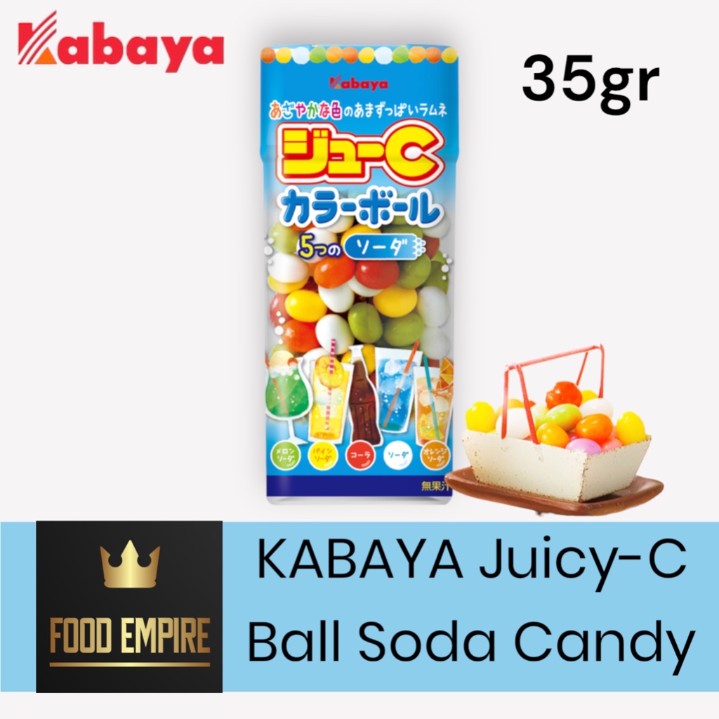 

KABAYA Juicy Ball Soda Candy 35 gr | Permen Ju-C | Product of Japan