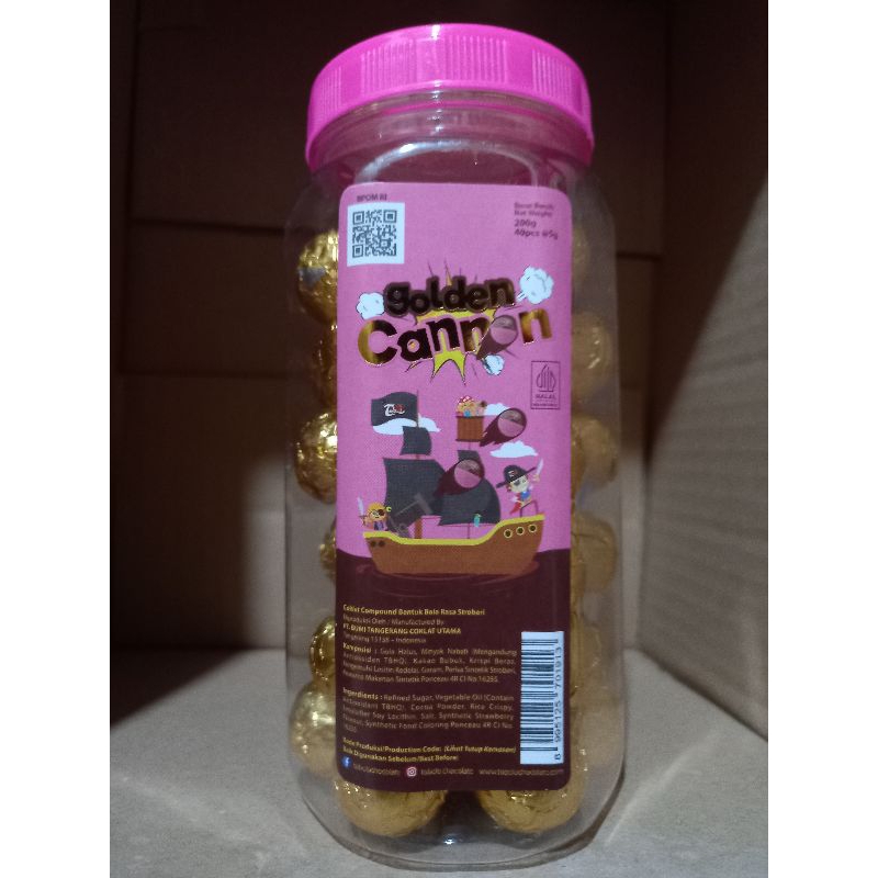 

Coklat Bulat Golden Cannon Toples Coklat/Strawberry