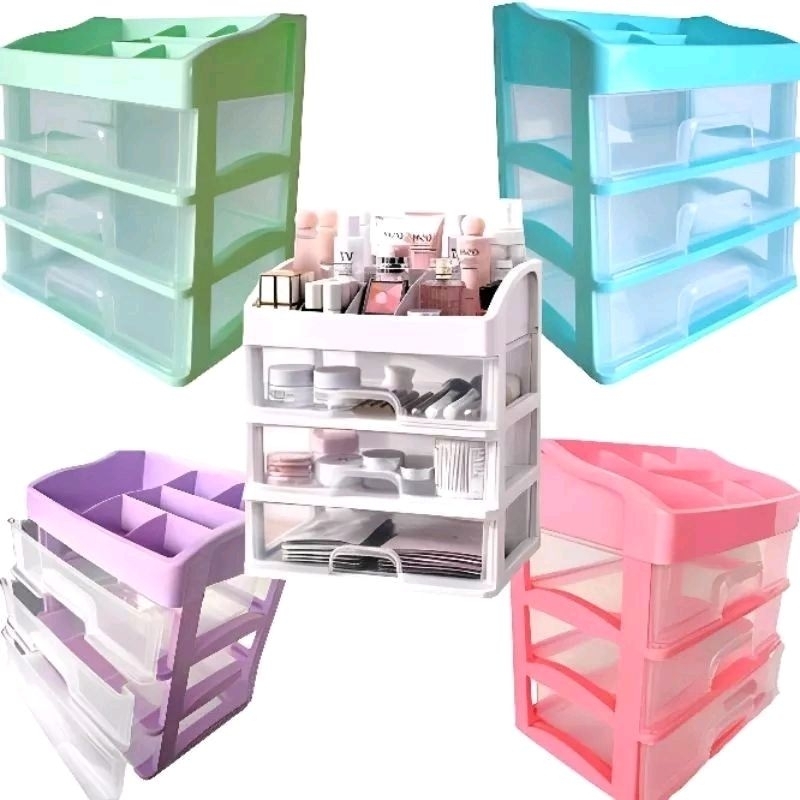 Rak Kosmetik Susun - Rak Kosmetik laci plastik