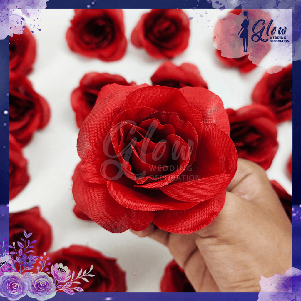 [1 PCS] Kuntuman Rose Mawar SJ - Kelopak Bunga Mawar Artificial Satuan PCS  Dekorasi/grosir/import/b