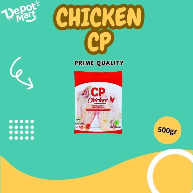 CP Chicken Daging Ayam Bagian Dada Utuh 500 Gr Depot Mart