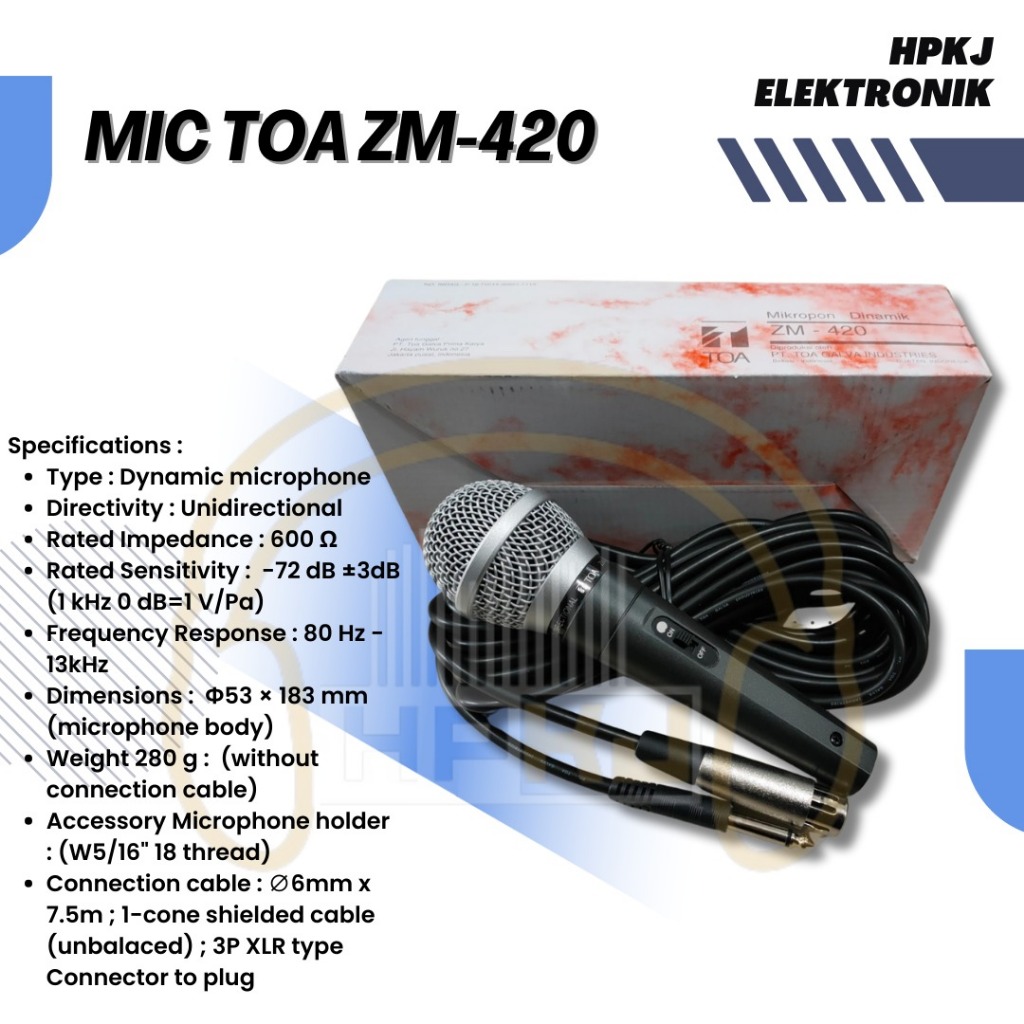 MICROPHONE TOA ZM 420 MIC TOA ZM-420