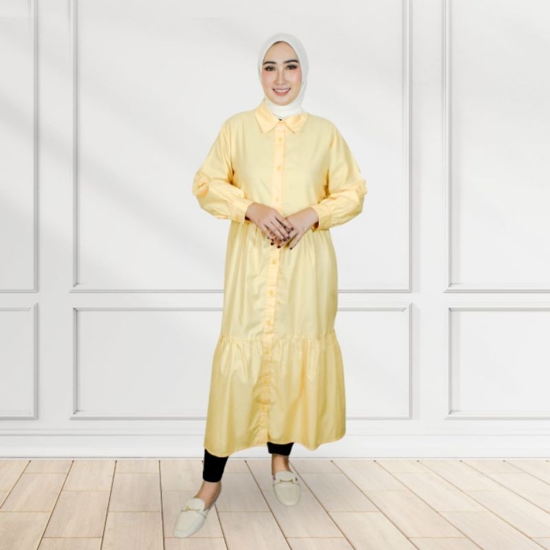 MIDI dress muslim polos busui friendly bahan poplin byAlisha
