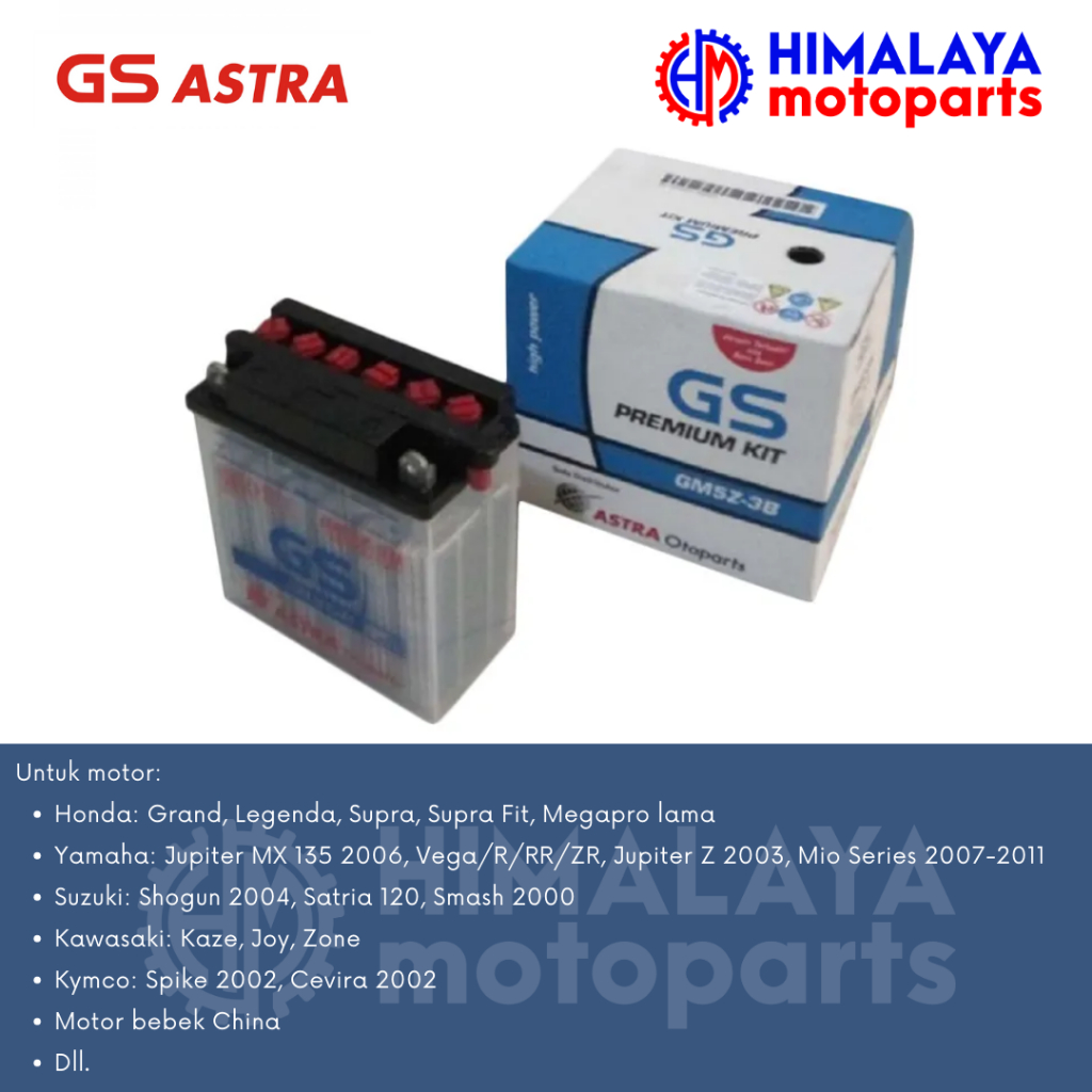 AKI BASAH ACCU GS GM5Z-3B 12V 6AH