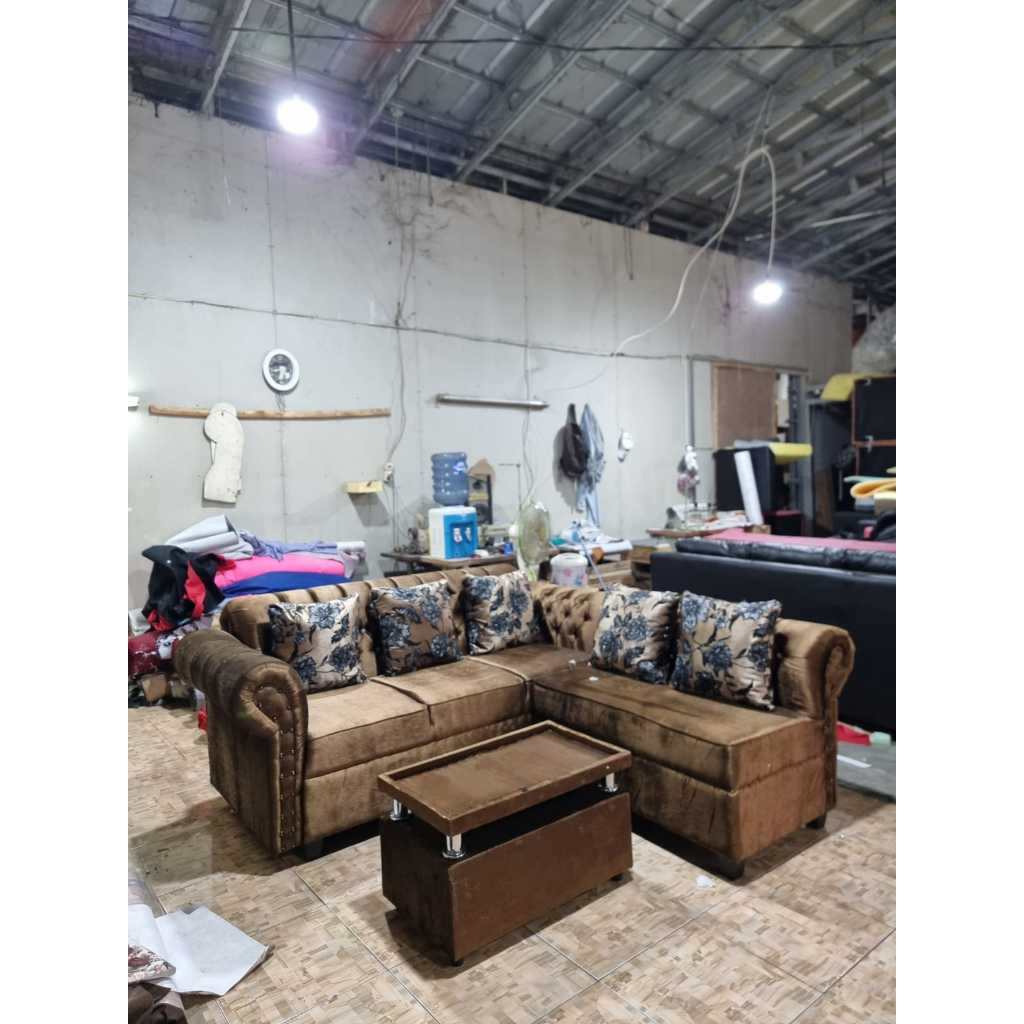 SOFA L PUTUS KANCING/SOFA L PUTUS MINIMALIS