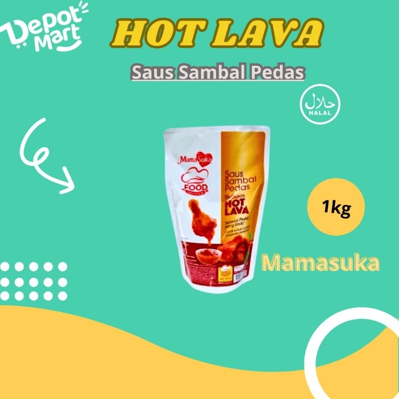 

Saus Hot Lava 1 Kg Saus Sambal Pedas Delisaos DepotMart