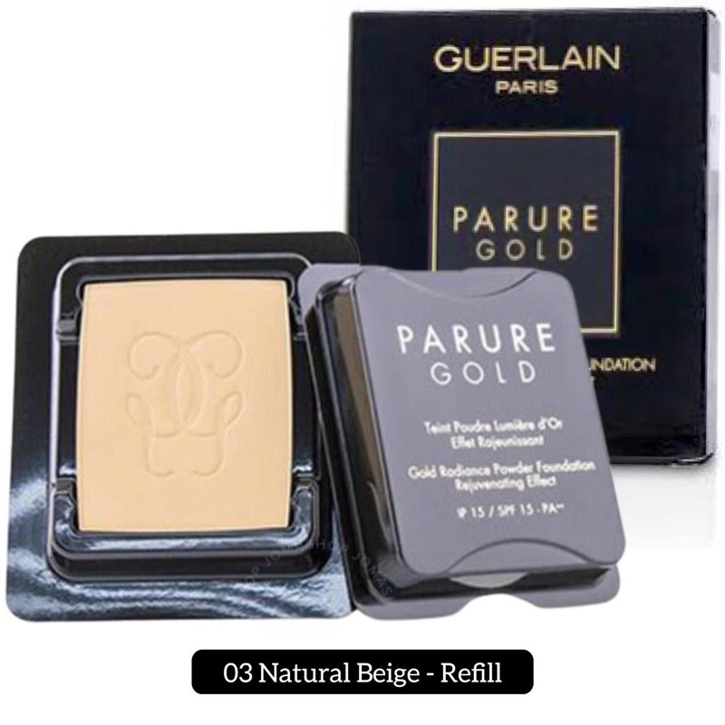 Guerlain Gold Radiance Powder Foundation SPF15-PA++ Refill Bedak Shade 03 Natural Beige