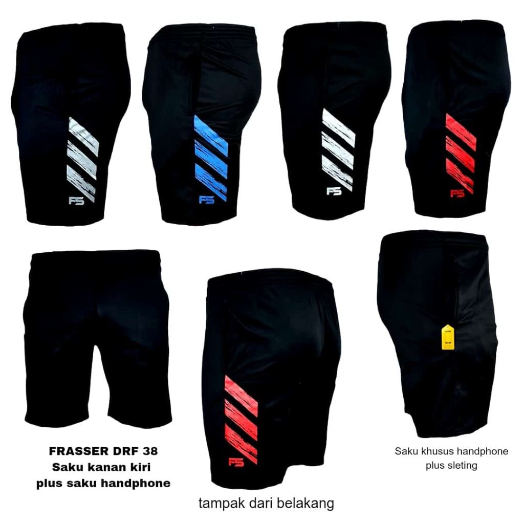 Frasser Celana Pendek Pria Wanita Unisex Olahraga CPDK - 01