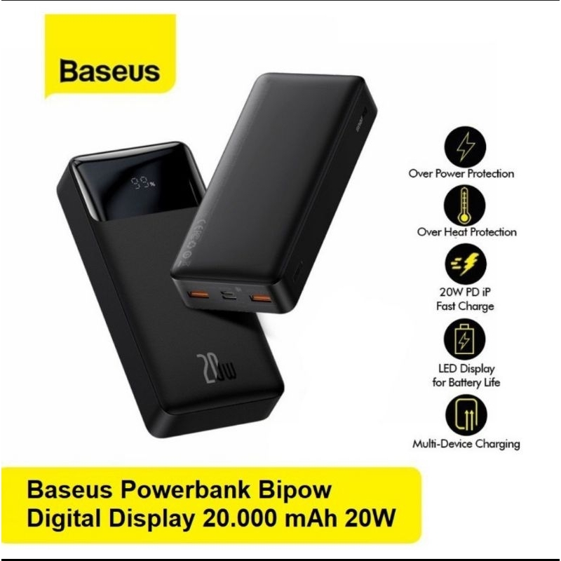 Powerbank Baseus 20000mAh 20W Bipow Series