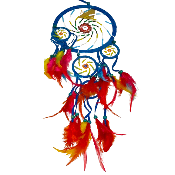 Dream Catcher Warna Diameter 17cm | Dreamcatcher | Penangkap Mimpi |  Rottan Macrame | Hiasan Dindin