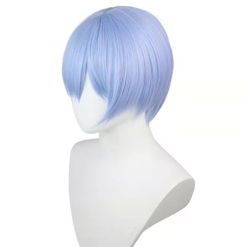 [ammycos] wig Rei ayanami EVA Neon Genesis Evangelion Ling Boli wig with artificial scalp, blue shor