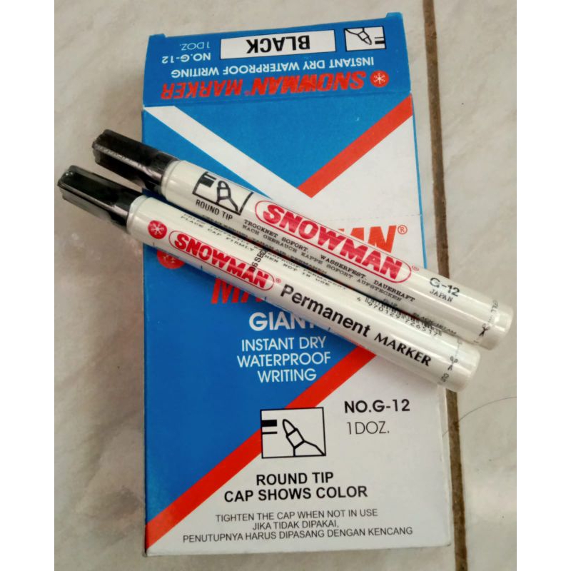 

snowman permanen original merk spidol snowman G-12