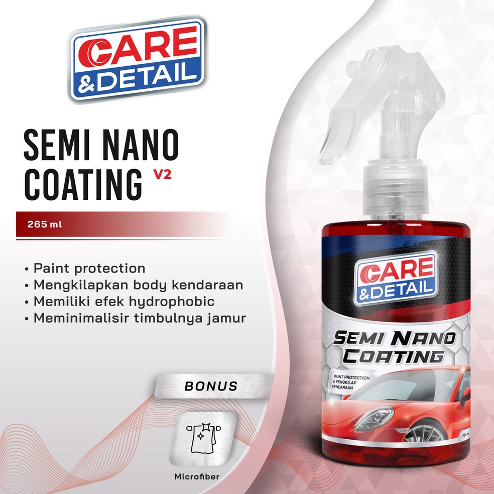 Sale Terbatas Pengkilap  Coating Body Mobil Motor by Care  Detail  SEMI NANO COATING