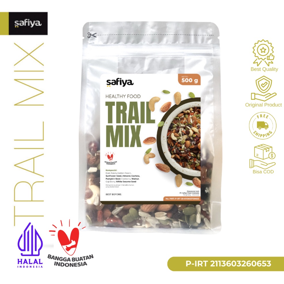

BGQ669 Terlaris Trail Mix Original 5 Gram Dried Fruit Seed Nut Roasted Snack Sehat Safiya