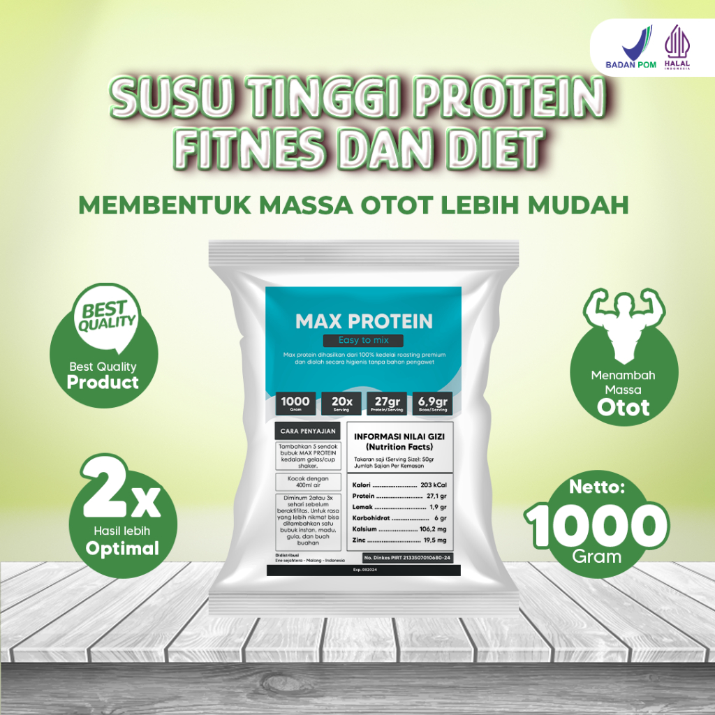 1KG MAX PROTEIN ISOLATE SUSU FITNES SUSU DIET